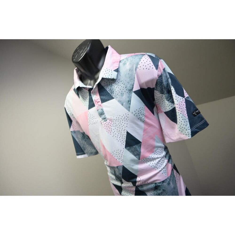 Yatta Golf‎ Polo Dry Fitting Athletic Short Sleeve Loud Shirt Mens Size Large